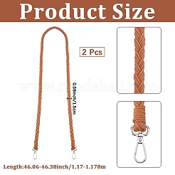 2Pcs Imitation Leather Twist Knitting Cord Mobile Straps&nbsp;FIND-CP0003-73A