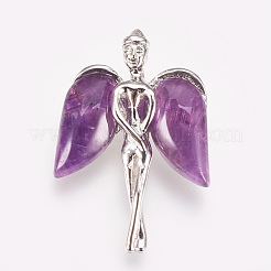 Natural Amethyst Pendants&nbsp;KK-G346-02D