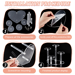 1 Set Round Acrylic Model Toy Display Risers&nbsp;ODIS-FG0001-69