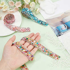 3Pcs 3 Colors  Hotfix Rhinestone Tape&nbsp;DIY-PH0021-28