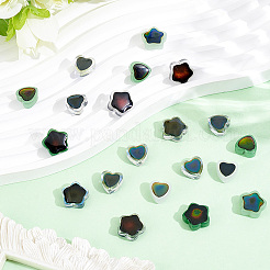 48Pcs 8 Colors Two Tone Glass Mood Beads&nbsp;GLAA-PA0001-46