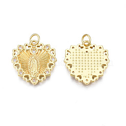 Brass Micro Pave Cubic Zirconia Pendants&nbsp;ZIRC-N039-228
