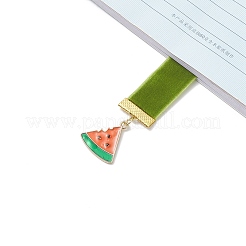 Fruit Alloy Enamel Pendant Bookmarks&nbsp;AJEW-JK00218
