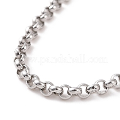 Non-Tarnish 304 Stainless Steel Rolo Chain Bracelet for Men Women&nbsp;BJEW-E031-06P-08
