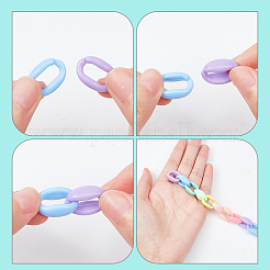 450Pcs 9 Colors Acrylic Linking Rings&nbsp;OACR-WR0001-02