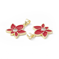 Rack Plating Brass Enamel Pendants&nbsp;KK-B065-05G-02
