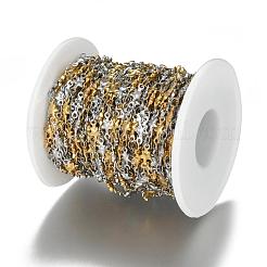 304 Stainless Steel Star Link Chains&nbsp;STAS-D233-23GP
