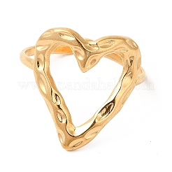 Ion Plating(IP) 201 Stainless Steel Open Cuff Ring&nbsp;X-RJEW-E063-51G