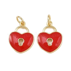 Brass Enamel Pendants&nbsp;KK-D424-01B-G