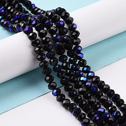 Electroplate Opaque Solid Color Glass Beads Strands&nbsp;EGLA-A034-P6mm-L01