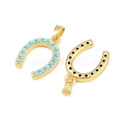 Brass Micro Pave Light Sky Blue Cubic Zirconia Pendants&nbsp;CU-CBABDE1-08G