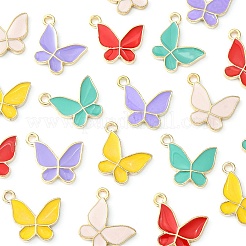 20Pcs 5 Colors Alloy Enamel Pendants&nbsp;ENAM-YW0002-99