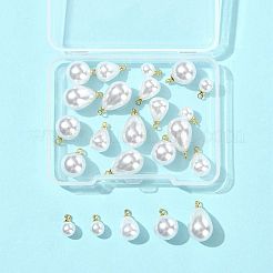 24Pcs 4 Styles ABS Plastic Imitation Pearl Charms&nbsp;KK-FS0001-79