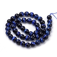 Natural Tiger Eye Beads Strands&nbsp;G-S259-03B-12mm