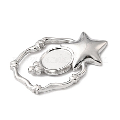 Star 304 Stainless Steel Pendant Cabochon Setting&nbsp;STAS-P454-09P