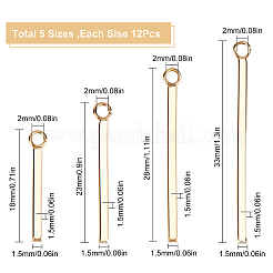 60Pcs 4 Style 304 Stainless Steel Pendants&nbsp;STAS-SC0003-94