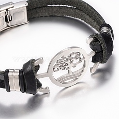 Leather Cord Bracelets&nbsp;BJEW-E323-13B