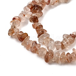 Natural Hematoid Quartz/Ferruginous Quartz Beads Strands&nbsp;G-H315-A05-01