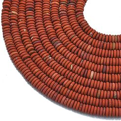 Frosted Natural Red Jasper Beads Strands&nbsp;G-K389-C16-01