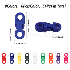 54Pcs 9 Colors Plastic Side Release Buckles&nbsp;KY-CA0001-51