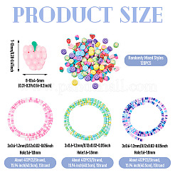 3 Strands 3 Colors Handmade Polymer Clay Beads Strands&nbsp;CLAY-TA0001-85