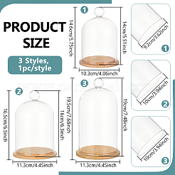 3Pcs 3 Styles Glass Dome Cover&nbsp;DIY-BC0016-52