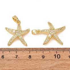 Brass Micro Pave Clear Cubic Zirconia Pendants&nbsp;CU-CBAE712-01G