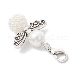 50Pcs Acrylic Imitation Pearl & Glass Pearl Angel Pendant Decorations&nbsp;HJEW-JM03480-03