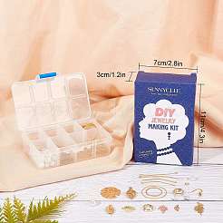 DIY Leaf & Pearl Dangle Earring Making Kits&nbsp;DIY-SC0016-50