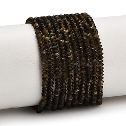 Natural Golden Sheen Obsidian Beads Strands&nbsp;GG-CBAA9B4-A02-02