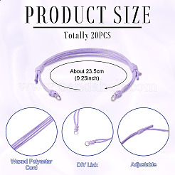 20Pcs Adjustable Korean Waxed Polyester Cord Bracelet Making&nbsp;BJEW-TAC0051-11