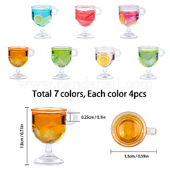 Resin Cup Pendants&nbsp;CRES-SC0001-23