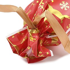 Christmas Deer Plastic Packing Pouches Drawstring Bags&nbsp;ABAG-Q053-03I