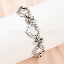 201 Stainless Steel Cable Chain Bracelets for Women&nbsp;BJEW-B143-14P