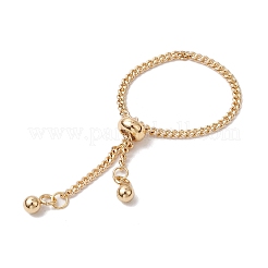Adjustable Twisted Brass Curb Chains Finger Rings for Women&nbsp;RJEW-JR00865