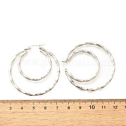 201 Stainless Steel Earrings&nbsp;LS-EJEW-Q026-06P-A
