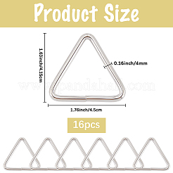 16Pcs Triangle Iron Linking Rings&nbsp;IFIN-CL0001-07P