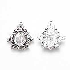 Tibetan Style Alloy Pendant Cabochon Settings&nbsp;LS-TIBE-Q073-71AS