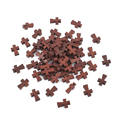 100Pcs Wood Dyed Cross Pendants&nbsp;WOOD-TA0001-93