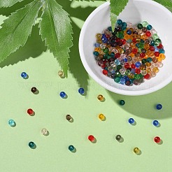 Faceted Rondelle Transparent Glass Beads&nbsp;GLAA-YW0001-84A