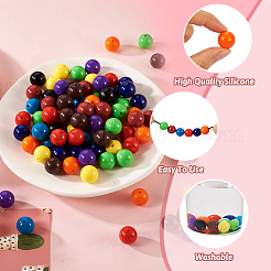 100Pcs 10 Colors Food Grade Eco-Friendly Silicone Focal Beads&nbsp;SIL-TA0001-27