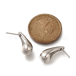 Rack Plating Teardrop Brass Stud Earrings&nbsp;EJEW-H143-18P-01