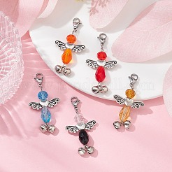 Iron Bell & Angel Glass Pendant Decorations&nbsp;HJEW-JM01325