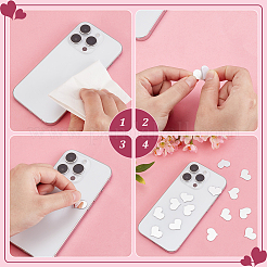 300Pcs Heart Mirror Self Adhesive Acrylic Mosaic Tiles&nbsp;DIY-PH0021-93