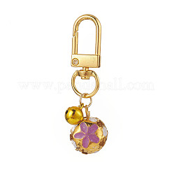 5Pcs 5 Colors Iron Enamel Pendant Swivel Bell Keychains&nbsp;HJEW-JM00867