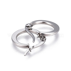Tarnish Resistant 201 Stainless Steel Hoop Earrings&nbsp;EJEW-A052-27C