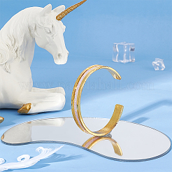 1Pc Alloy Grooved Open Cuff Bangle for Women&nbsp;BJEW-UN0001-39G