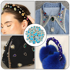 100Pcs Teardrop/Heart/Star Sew on Rhinestones&nbsp;GACR-TA0001-07F