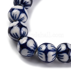 Handmade Blue and White Porcelain Beads Strands&nbsp;PORC-I027-03I