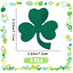 Saint Patrick's Day Iron on Shamrock Cloth Patches&nbsp;PATC-WH0005-36